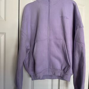 Comfrt ex small Purple pastel full zip hoodie New with out tags